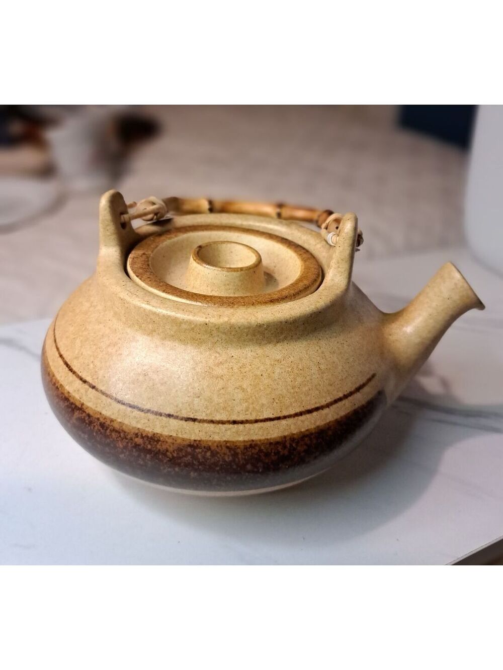 VTG 1970's Pottery Craft #460 "Palomino" 4 Cup Ceramic Teapot by Robert Maxwell
